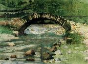 William Stott of Oldham A Bridge painting